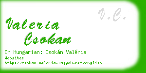 valeria csokan business card