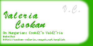 valeria csokan business card